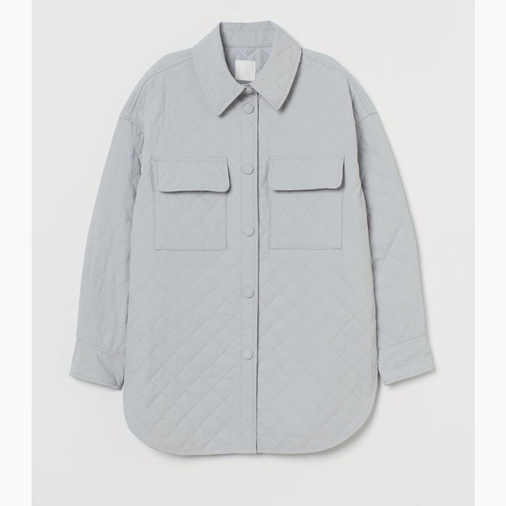 H&M quilted shirt jacket